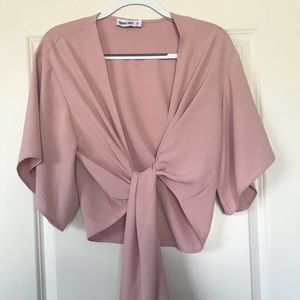 Elegant tie front blouse